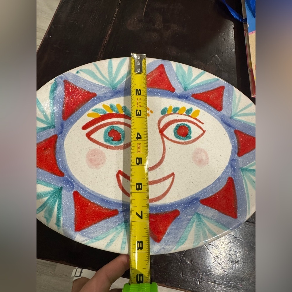 Mid Century 60's Desimone Italy Sunshine Happy Face Large Platter Wall Decor - Picture 4 of 5
